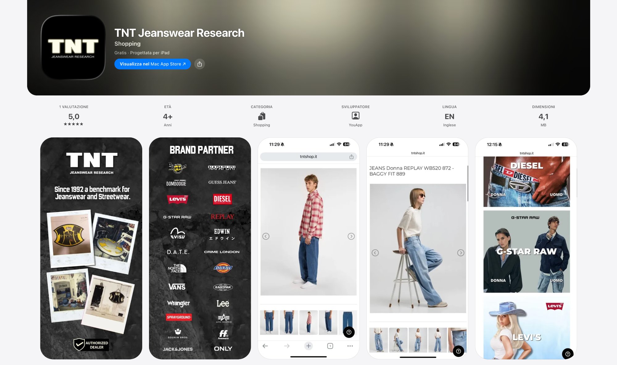 TNT Jeanswear Research App
